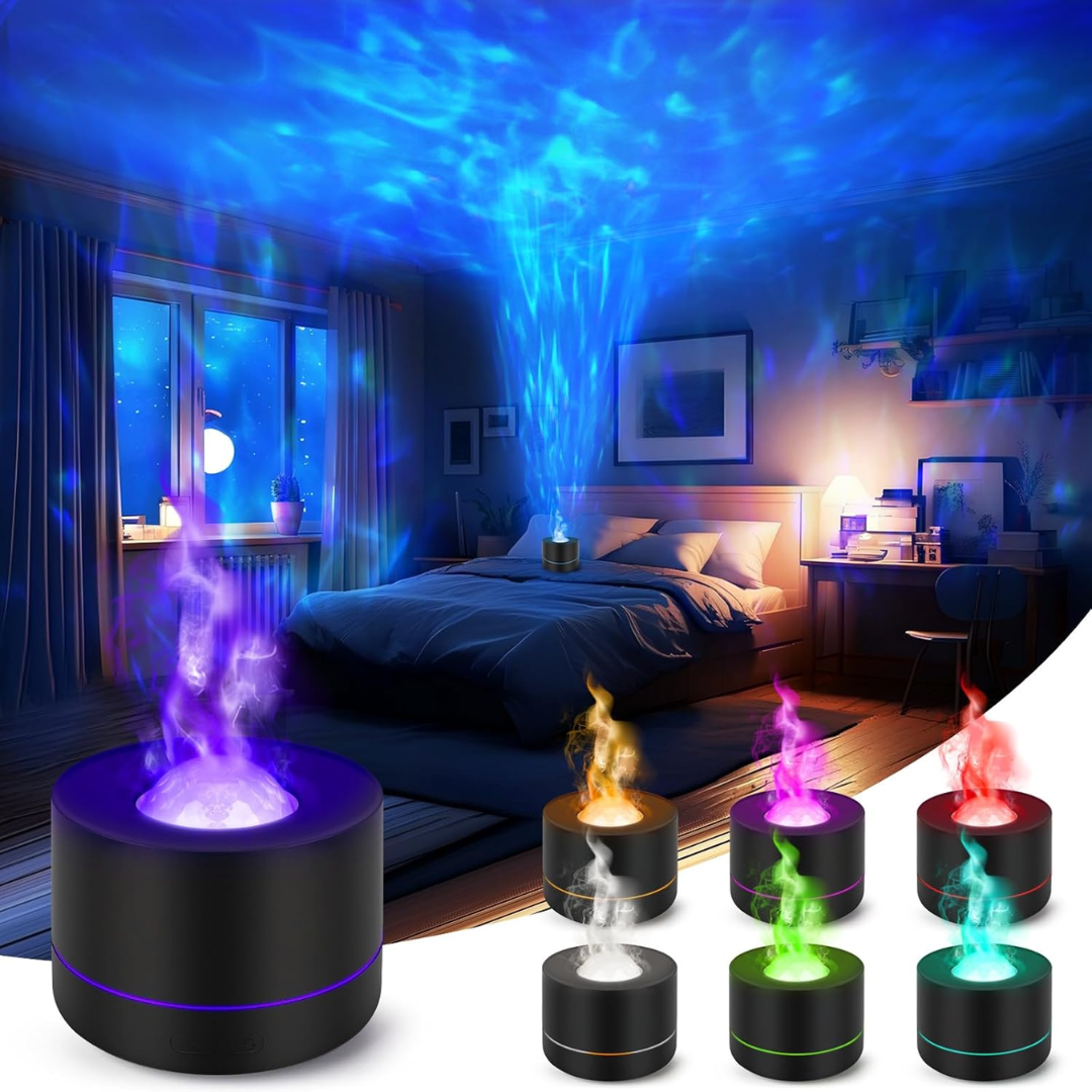 Humidificador con proyección de cielo estrellado