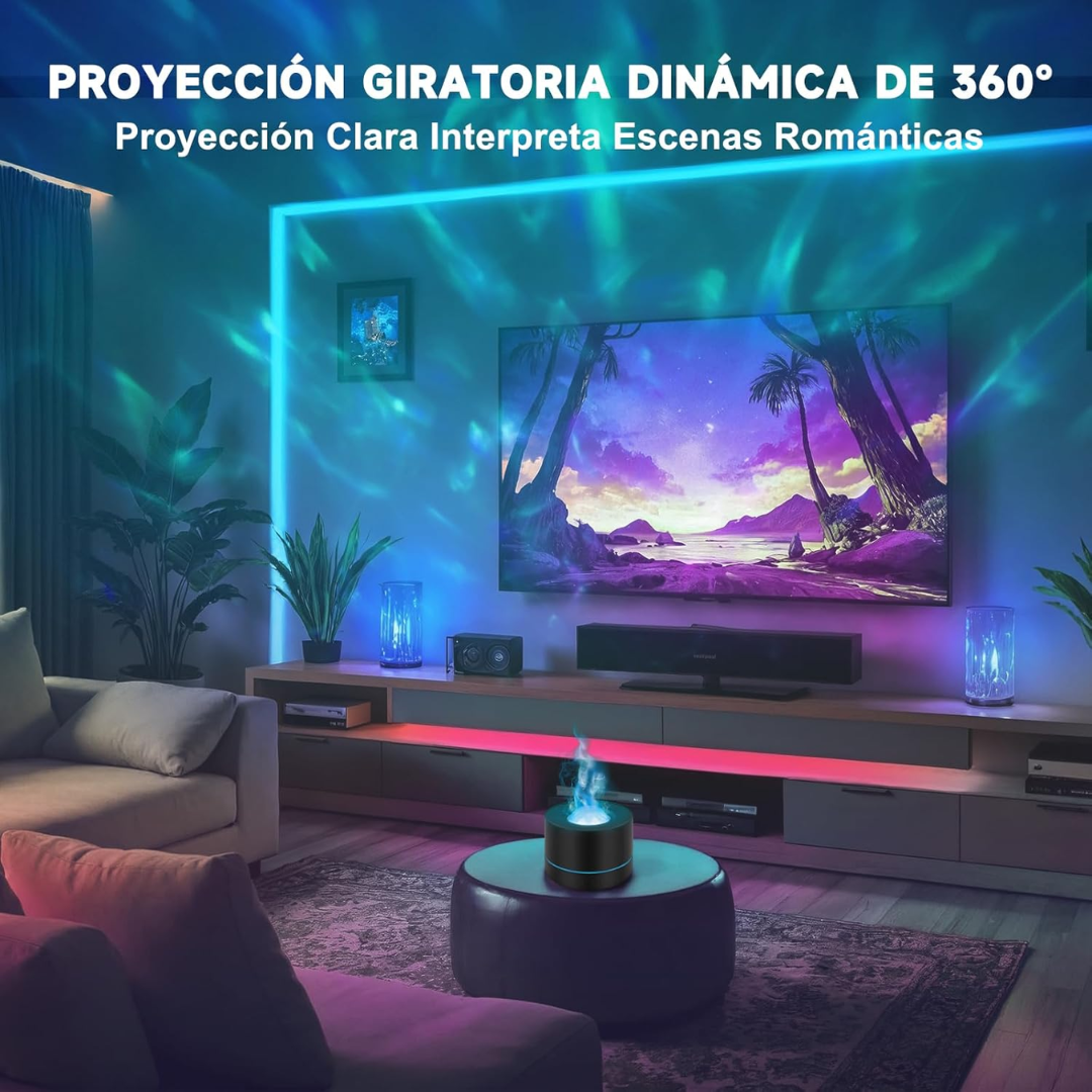 Humidificador con proyección de cielo estrellado