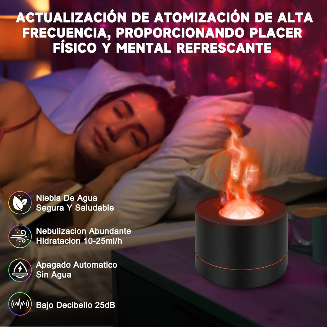 Humidificador con proyección de cielo estrellado