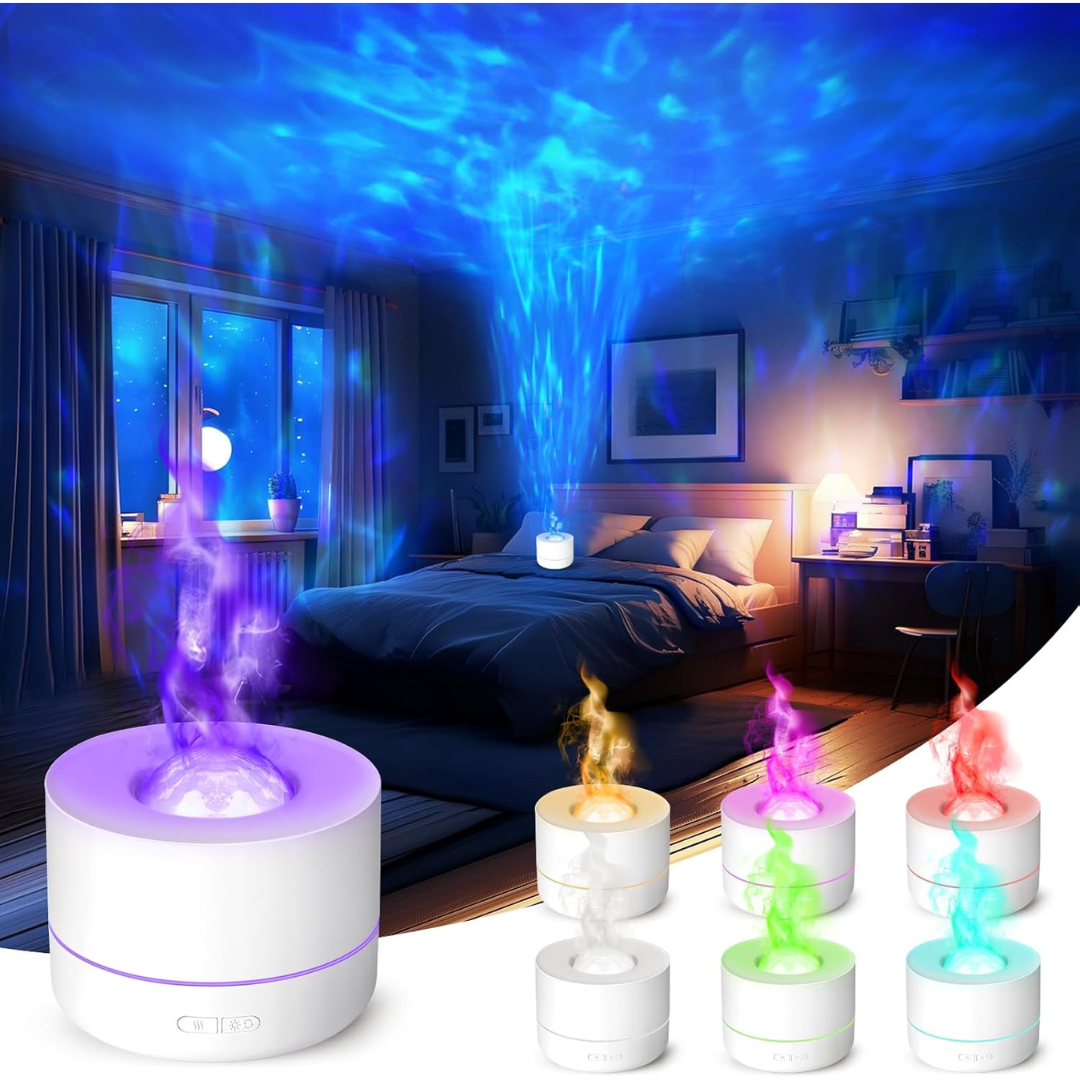 Humidificador con proyección de cielo estrellado